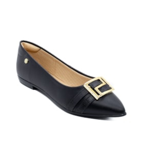Sapatilha Bico Fino Lu Rezende Feminino Preto