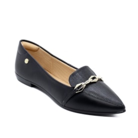 Sapatilha Bico Fino-Lu Rezende Feminino Preto