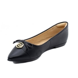Sapatilha Bico Fino Lu Rezende Feminino Preto