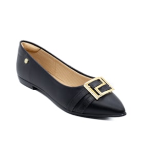 Sapatilha Bico Fino Lu Rezende Feminino Preto