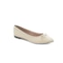 Sapatilha Bico Fino Moleca Feminino Creme