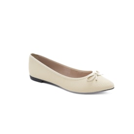 Sapatilha Bico Fino Moleca Feminino Creme