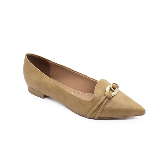 Sapatilha Bico Fino Vizzano Feminino Areia