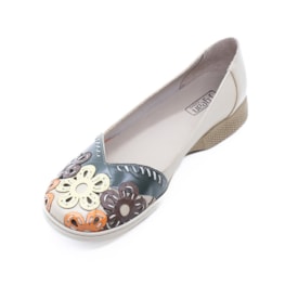 Sapatilha Bico Redondo J Gean Feminino Vanila