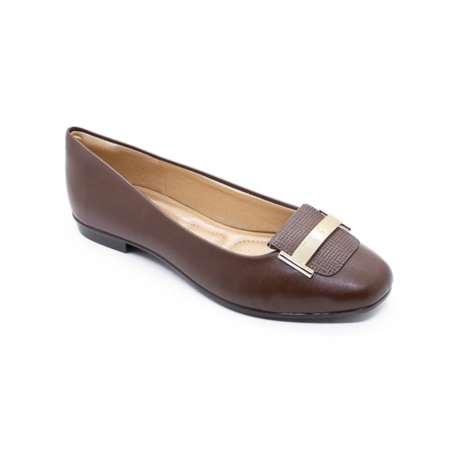 Sapatilha Bico Redondo Lu Rezende Feminina Espresso