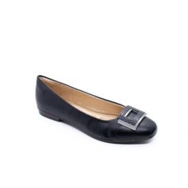 Sapatilha Bico Redondo Lu Rezende Feminina Preto