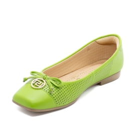 Sapatilha Bico Redondo Lu Rezende Feminino Citronela