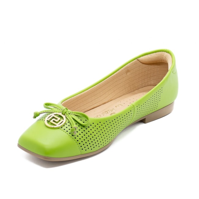 Sapatilha Bico Redondo Lu Rezende Feminino Citronela