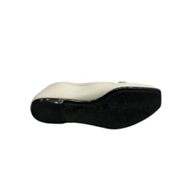 Sapatilha Bico Redondo Moleca Feminina Branco Off