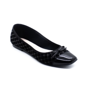Sapatilha Bico Redondo Moleca Feminina Preto