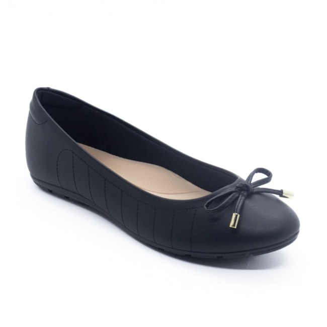 Sapatilha Bico Redondo Moleca Feminina Preto