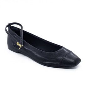 Sapatilha Bico Redondo Moleca Feminina Preto
