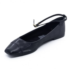 Sapatilha Bico Redondo Moleca Feminina Preto