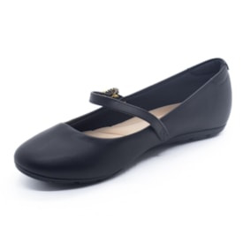 Sapatilha Bico Redondo Moleca Feminina Preto