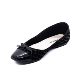 Sapatilha Bico Redondo Moleca Feminina Preto