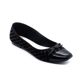 Sapatilha Bico Redondo Moleca Feminina Preto
