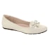 Sapatilha Bico Redondo Moleca Feminino Branco Off