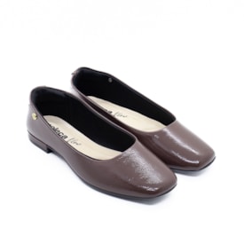 Sapatilha Bico Redondo Moleca Feminino Chocolate
