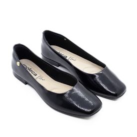 Sapatilha Bico Redondo Moleca Feminino Preto