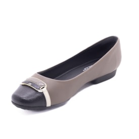 Sapatilha Bico Redondo Piccadilly Feminina Taupe