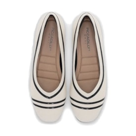 Sapatilha Bico Redondo Piccadilly Feminino Off White
