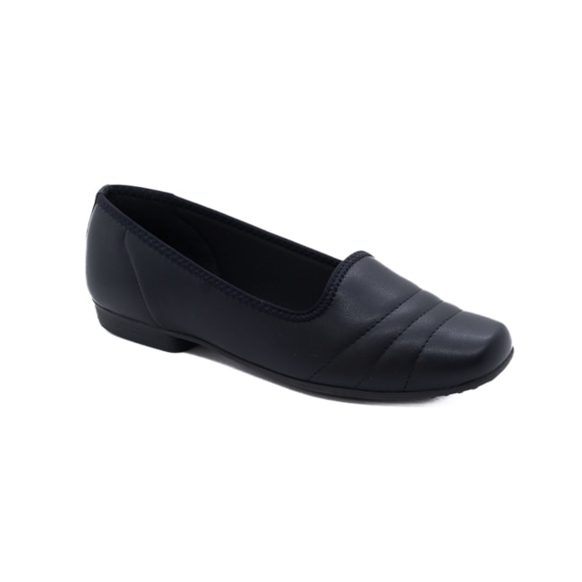 Sapatilha Bico Redondo Piccadilly Feminino Preto