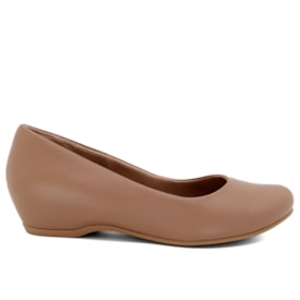 Sapatilha Bico Redondo Usaflex Feminina Camel