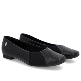 Sapatilha Bico Redondo Usaflex Feminina Preto