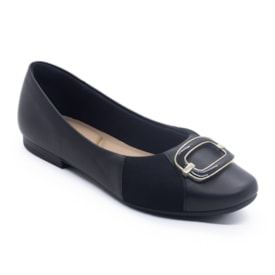Sapatilha Bico Redondo Usaflex Feminina Preto