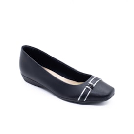 Sapatilha Bico Redondo Usaflex Feminino Preto
