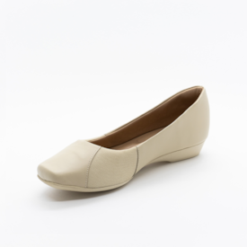 Sapatilha Bico Redondo Usaflex Feminino Vanilla