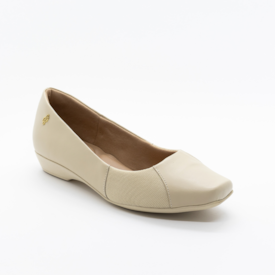 Sapatilha Bico Redondo Usaflex Feminino Vanilla