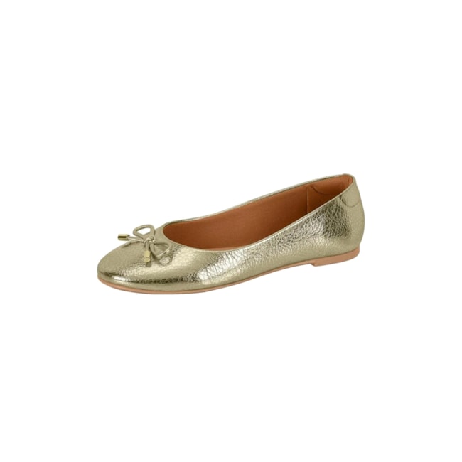 Sapatilha Bico Redondo Vizzano Feminina Dourado