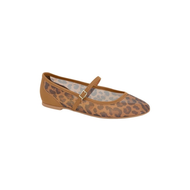 Sapatilha Bico Redondo Vizzano Feminina Multi Camel
