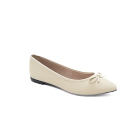 Sapatilha Moleca Bico Fino Feminina Creme