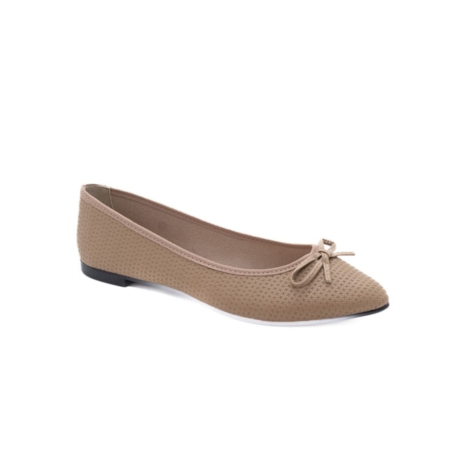 Sapatilha Moleca Bico Fino Feminina Nude