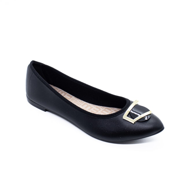 Sapatilha Moleca Bico Fino Feminina Preto