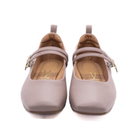 Sapatilha Salto Baixo Vizzano Feminino Taupe