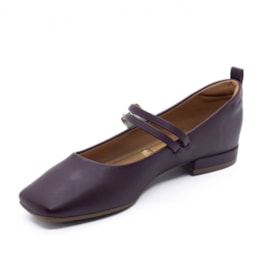 Sapatilha Salto Baixo Vizzano Feminino Vinho