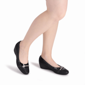 Sapato Anabela Baixa Piccadilly Feminino Preto