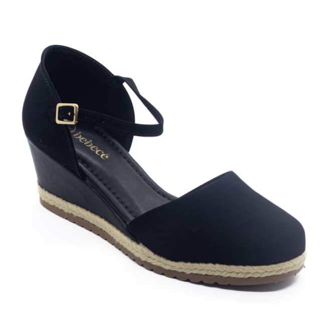 Sapato Anabela Media Bebece Feminino Preto