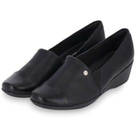 Sapato Anabela Medio Piccadilly Feminino Preto