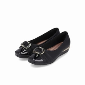 Sapato Anabela Piccadilly Feminina Preto