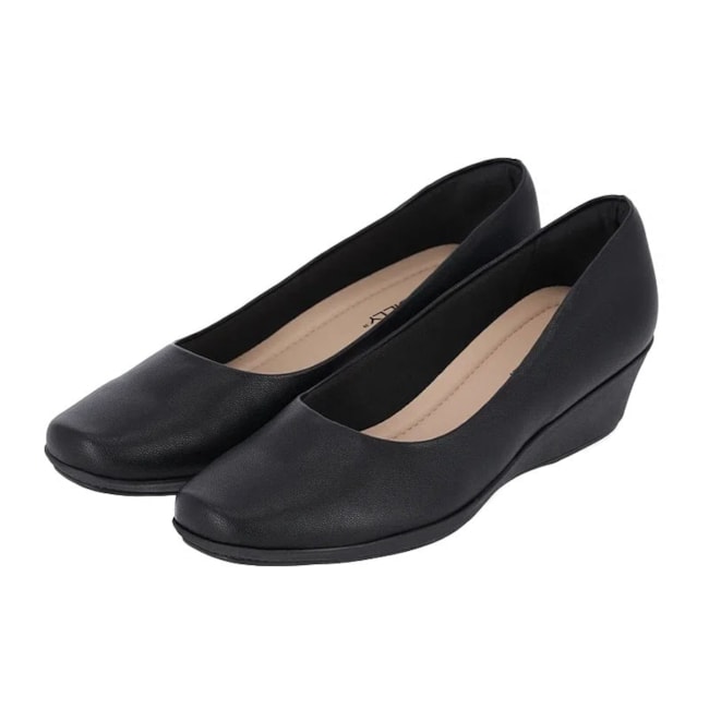 Sapato Anabela Piccadilly Ivone Feminino Preto