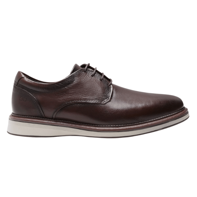 Sapato Casual De Couro Metropolitan James Democrata Masculino Mogno