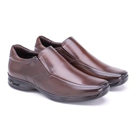 Sapato Casual Em Couro 3D Vision Jota Pe Masculino Brown