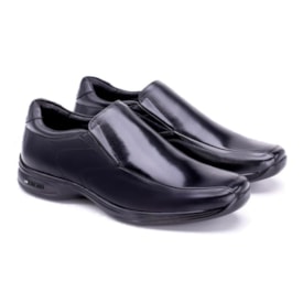 Sapato Casual Em Couro 3D Vision Jota Pe Masculino Preto