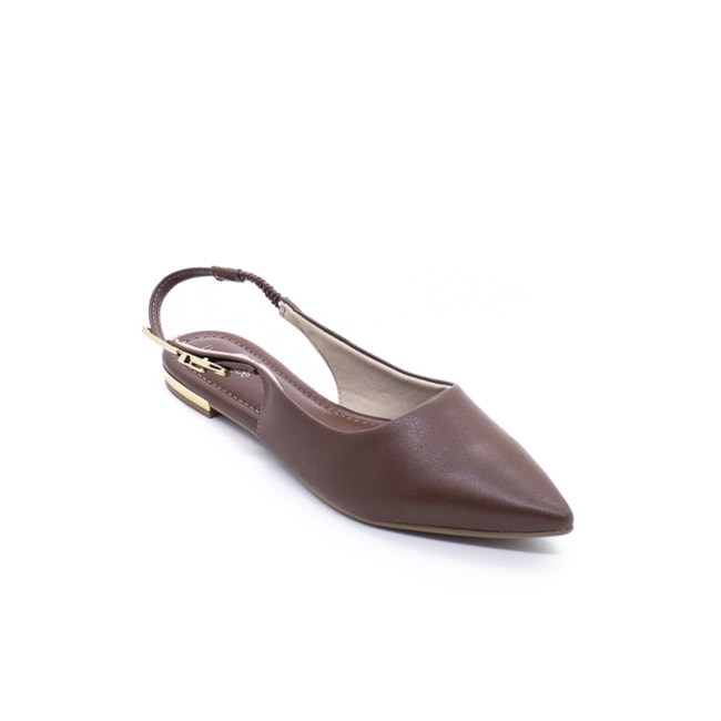 Sapato Chanel Salto Baixo Lu Rezende Feminino Chocolate