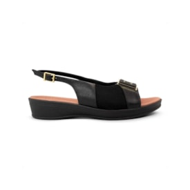 Sapato Chanel Salto Baixo Usaflex Feminino Preto