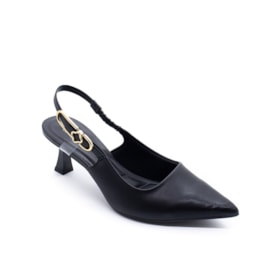 Sapato Chanel Salto Médio Lu Rezende Feminino Preto